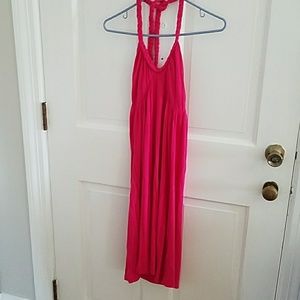 H&M Hot Pink Rope Tie Dress size 8